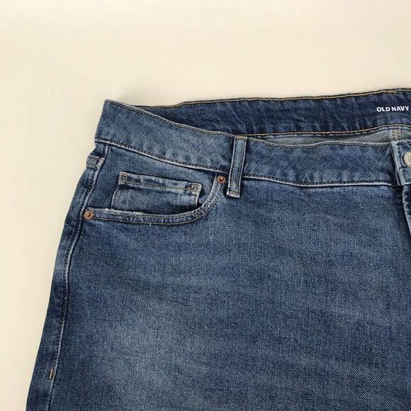 Old Navy High Rise O.G. Loose Jeans Women’s Plus Size 26 Raw Hem Stretch - Picture 6 of 15